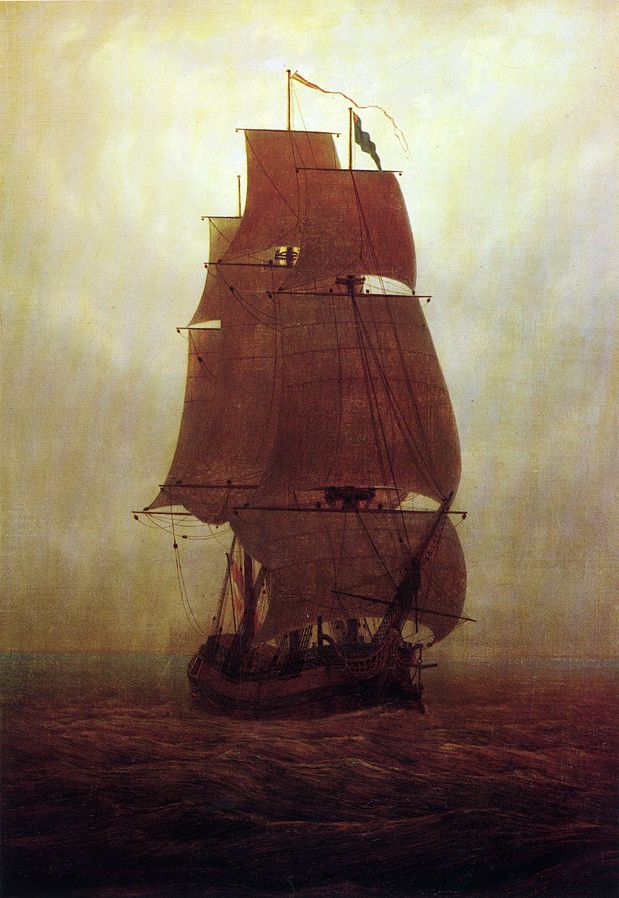 Segelschiff von Caspar David Friedrich